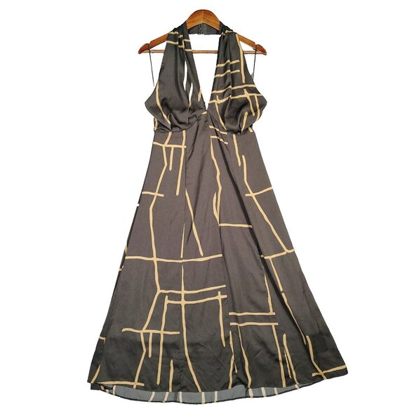Banana Republic Dresses & Skirts - Banana Republic Maxi Dress Women's 6 Peppercorn Cross Front Halter Sleeveless